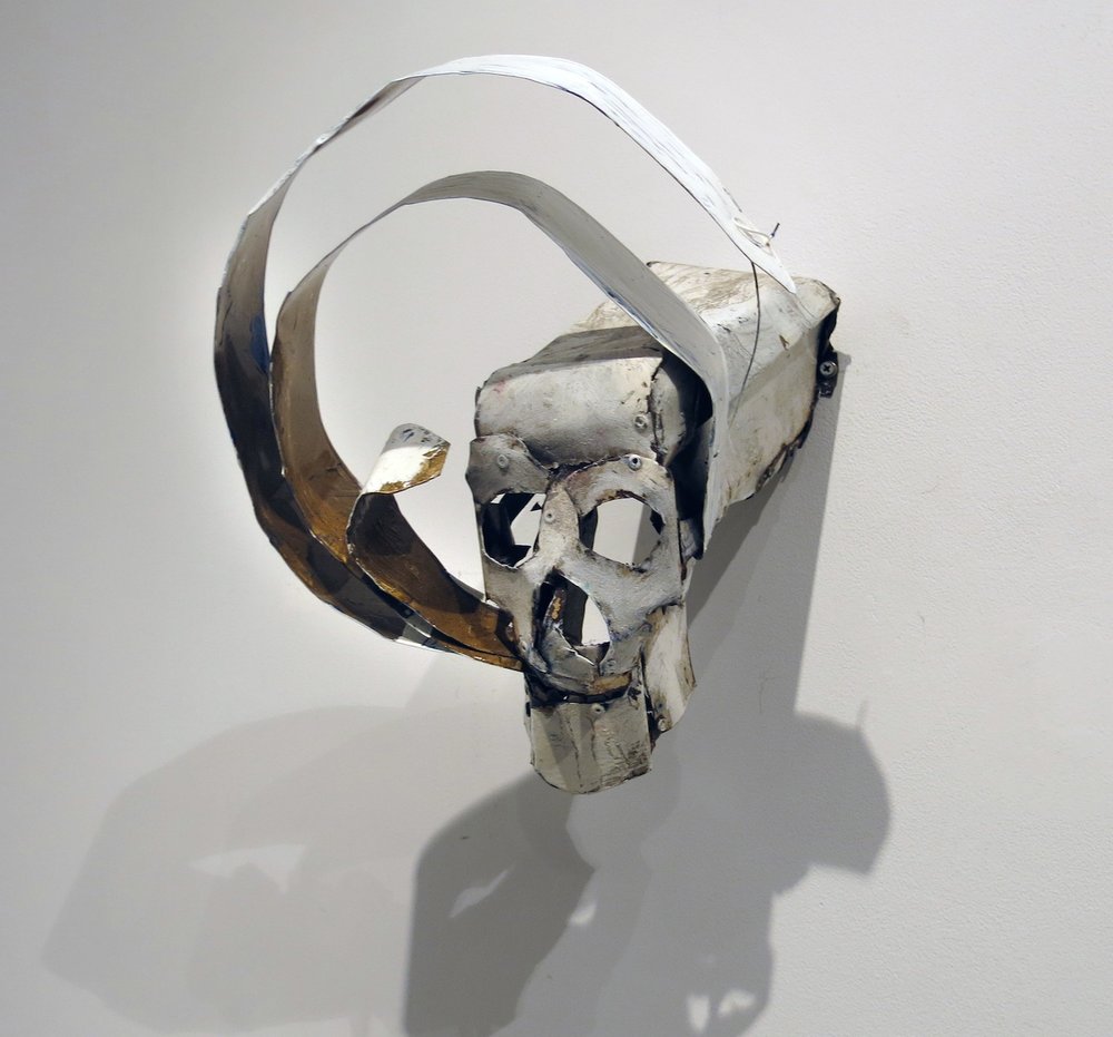  Matt Blackwell,&nbsp; Speaking in Circles,&nbsp; 2014, metal, wire, paint, 11h x 11w x 14d in. 